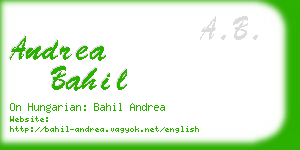 andrea bahil business card